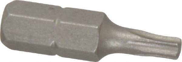 Irwin - 1/4" Drive T15 Torx Screwdriver Bit - 1" OAL, Insert Bit - All Tool & Supply