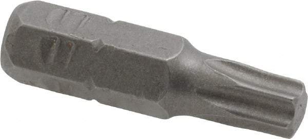 Irwin - 1/4" Drive T27 Torx Screwdriver Bit - 1" OAL, Insert Bit - All Tool & Supply