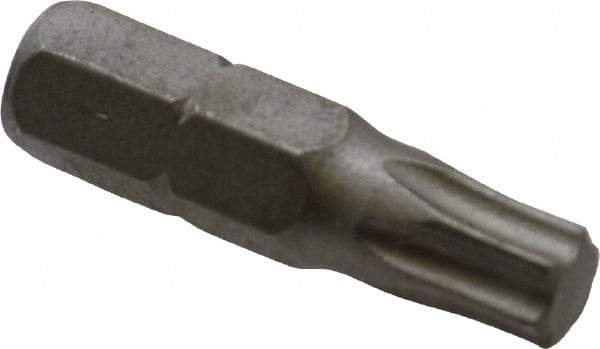 Irwin - 1/4" Drive T30 Torx Screwdriver Bit - 1" OAL, Insert Bit - All Tool & Supply