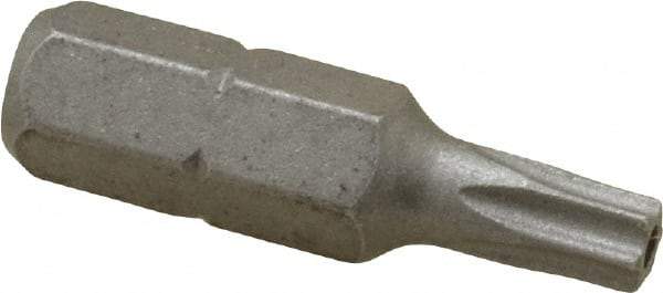 Irwin - 1/4" Drive T20 Torx Screwdriver Bit - 1" OAL, Tamper Resistant Bit - All Tool & Supply