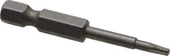 Irwin - T8 Torx Bit - 1/4" Hex Drive, 1-15/16" OAL - All Tool & Supply