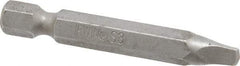 Irwin - #3" Square Size Square Recess Bit - 1/4" Hex Drive, 1-15/16" OAL - All Tool & Supply