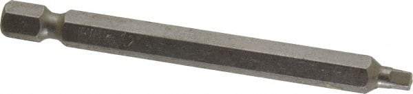 Irwin - #2" Square Size Square Recess Bit - 1/4" Hex Drive, 3" OAL - All Tool & Supply