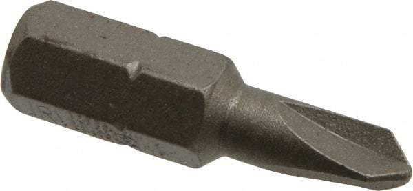 Irwin - 1/4" Drive, #1 Tri-Wing Screwdriver Bit - 1" OAL - All Tool & Supply