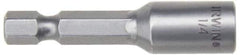 Irwin - 10mm Magnetic Nutsetter - 1/4" Hex Drive, 1-7/8" OAL - All Tool & Supply