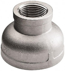 Merit Brass - 4 x 2" Grade 304 Stainless Steel Pipe Reducer Coupling - FNPT x FNPT End Connections, 150 psi - All Tool & Supply