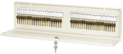 Master Lock - 48 Keys, Almond Key Storage Cabinet - 28-3/4" Wide x 1-3/4" Deep x 7-1/2" High - All Tool & Supply