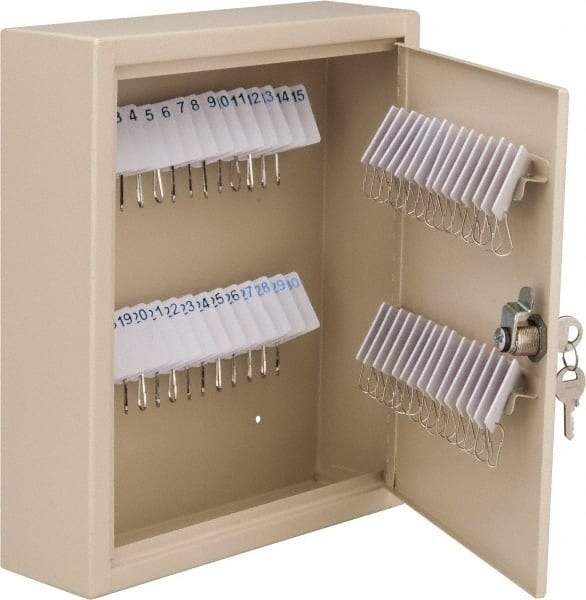 Master Lock - 60 Keys, Almond Key Storage Cabinet - 10-3/4" Wide x 3" Deep x 12-1/4" High - All Tool & Supply