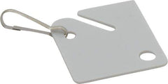 Master Lock - Snap Hook (Square), English Safety & Facility Key Tag - White Plastic - All Tool & Supply