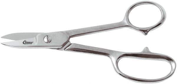 Clauss - 4" LOC, 7-1/4" OAL Straight Shears - Steel Straight Handle, For Paper, Fabric - All Tool & Supply