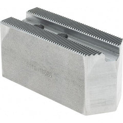 Atlas Workholding - 1.5mm x 60° Serrated Attachment, Square Soft Lathe Chuck Jaw - Steel, 0.787" Btw Mount Hole Ctrs, 3-1/8" Long x 1-1/4" Wide x 1-1/2" High, 0.475" Groove, M10mm Fastener - All Tool & Supply