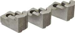 Atlas Workholding - 10" Max Chuck Diam Compatibility, Hard Steel 1.5mm x 60° Serrated Hard Lathe Top Jaws - 1.57" Wide x 2.95" Long x 1.96" High - All Tool & Supply