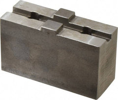 Atlas Workholding - Tongue & Groove Attachment, Square Soft Lathe Chuck Jaw - Steel, 1-3/4" Btw Mount Hole Ctrs, 3-5/16" Long x 1-1/4" Wide x 1.87" High, 0.31" Groove - All Tool & Supply