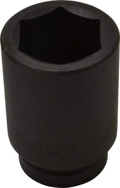 Proto - 1" Drive 1-15/16" Deep Impact Socket - 6 Points, 4-1/4" OAL - All Tool & Supply