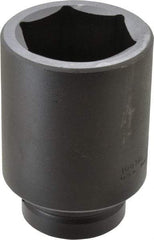 Proto - 1" Drive 2-1/4" Deep Impact Socket - 6 Points, 4-1/2" OAL - All Tool & Supply