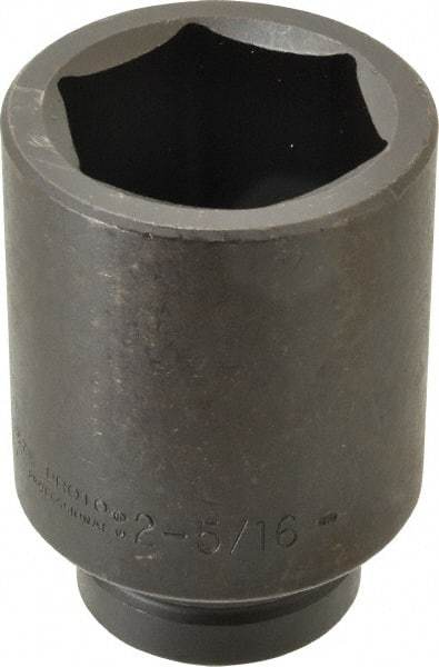 Proto - 1" Drive 2-5/16" Deep Impact Socket - 6 Points, 4-3/4" OAL - All Tool & Supply