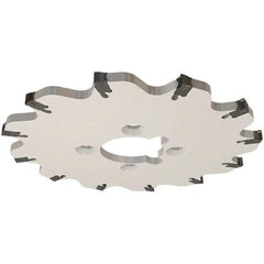 Iscar - Arbor Hole Connection, 0.139" Cutting Width, 0.217" Depth of Cut, 32mm Cutter Diam, 8mm Hole Diam, 4 Tooth Indexable Slotting Cutter - SGSA Toolholder, GSAN 3 Insert, Right Hand Cutting Direction - All Tool & Supply