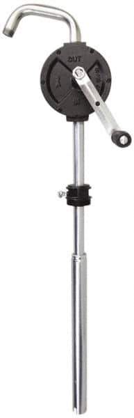 PRO-LUBE - Oil Lubrication 10 Gal/min Flow Cast Iron Rotary Hand Pump - For 15 to 55 Gal Container, Use with Diesel Fuel, Kerosene & Petroleum-Based Fluids, Do Not Use with Water-Based Media - All Tool & Supply