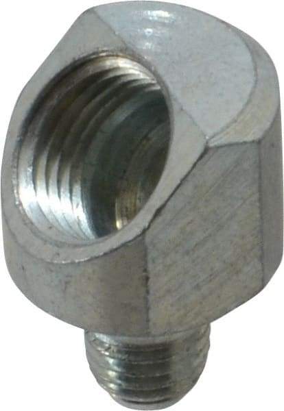 PRO-LUBE - 45° Head Angle, 1/4-28 NPT Steel Grease Fitting Adapter - 1/4" Hex - All Tool & Supply