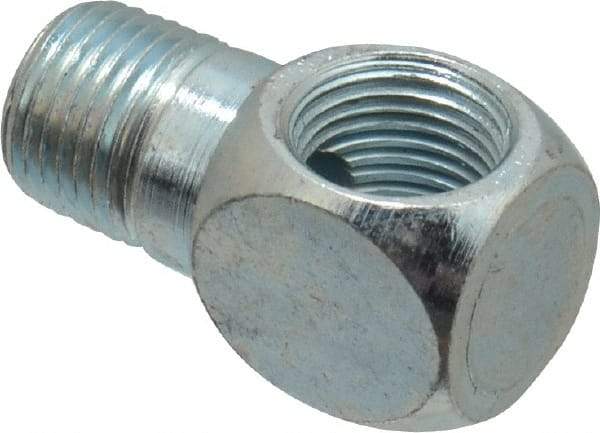 PRO-LUBE - 90° Head Angle, 1/8-27 NPT Steel Grease Fitting Adapter - 1/2" Hex - All Tool & Supply