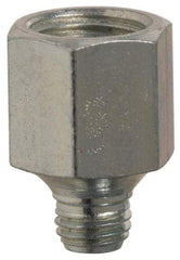 PRO-LUBE - Straight Head Angle, 1/4-28 NPT Steel Grease Fitting Adapter - 1/2" Hex - All Tool & Supply