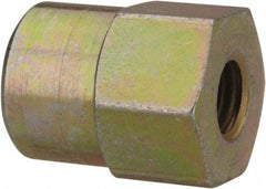 PRO-LUBE - Straight Head Angle, 1/4-28 NPT Steel Grease Fitting Adapter - 1/2" Hex - All Tool & Supply