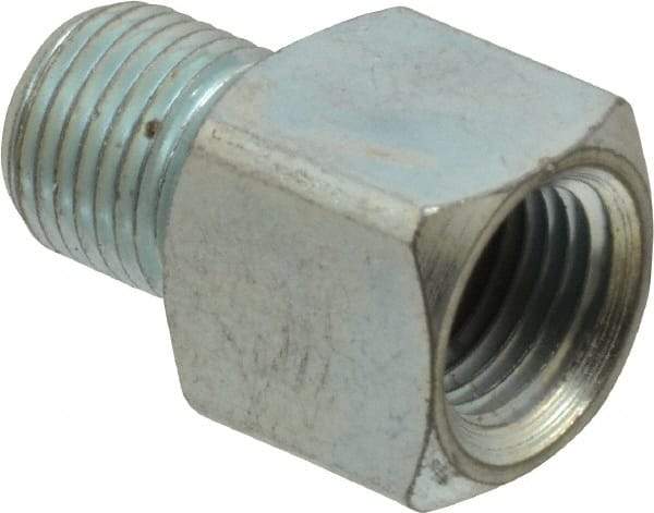 PRO-LUBE - Straight Head Angle, 1/8-27 NPT Steel Grease Fitting Adapter - 1/2" Hex - All Tool & Supply