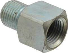 PRO-LUBE - Straight Head Angle, 1/8-27 NPT Steel Grease Fitting Adapter - 1/2" Hex - All Tool & Supply