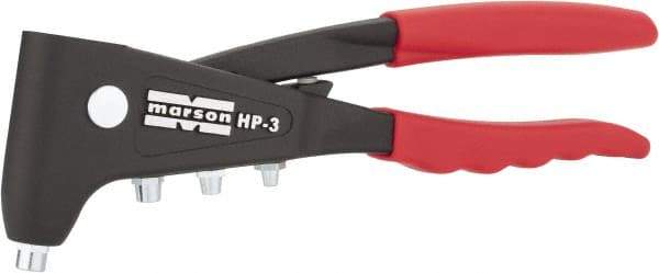 Marson - Right Angle Head Hand Riveter - 3/32 to 3/16" Rivet Capacity, 10" OAL - All Tool & Supply