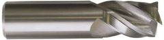 Kennametal - 3/8", 3 Flute, Single End, Solid Carbide, 0.03" Corner Radius End Mill - 2-1/2" OAL, 38° Helix, Right Hand Flute, 3/4" LOC, Right Hand Cut - All Tool & Supply