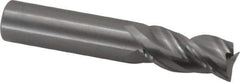 Kennametal - 5/8" Diam, 1-1/4" LOC, 3 Flute Solid Carbide Roughing & Finishing Square End Mill - Uncoated, 3-1/2" OAL, 5/8" Shank Diam, Straight Shank, 38° Helix, Centercutting, Regular Length - All Tool & Supply