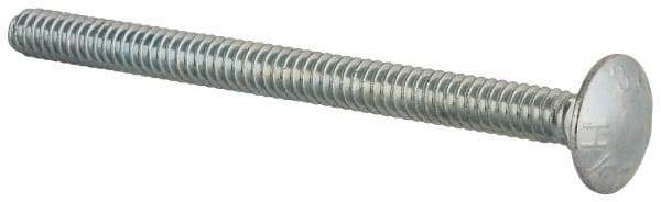 Value Collection - #10-24 UNC 2-1/2" Length Under Head, Standard Square Neck, Carriage Bolt - Grade 2 Steel, Zinc-Plated Finish - All Tool & Supply