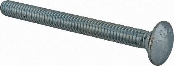 Value Collection - 1/4-20 UNC 2-3/4" Length Under Head, Standard Square Neck, Carriage Bolt - Grade 2 Steel, Zinc-Plated Finish - All Tool & Supply