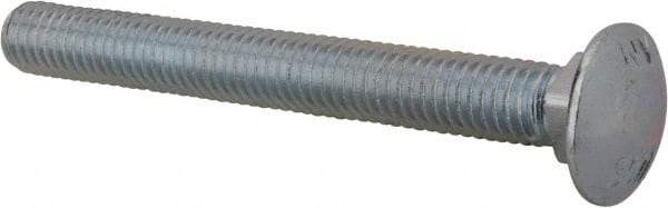 Value Collection - 7/16-14 UNC 4" Length Under Head, Standard Square Neck, Carriage Bolt - Grade 2 Steel, Zinc-Plated Finish - All Tool & Supply