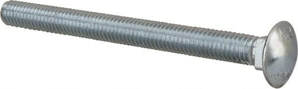 Value Collection - 7/16-14 UNC 5" Length Under Head, Standard Square Neck, Carriage Bolt - Grade 2 Steel, Zinc-Plated Finish - All Tool & Supply