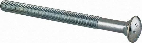 Value Collection - 5/8-11 UNC 8" Length Under Head, Standard Square Neck, Carriage Bolt - Grade 2 Steel, Zinc-Plated Finish - All Tool & Supply