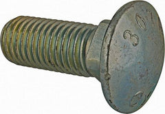 Value Collection - 3/4-10 UNC 2" Length Under Head, Standard Square Neck, Carriage Bolt - Grade 2 Steel, Zinc-Plated Finish - All Tool & Supply