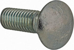 Value Collection - 3/4-10 UNC 2-1/2" Length Under Head, Standard Square Neck, Carriage Bolt - Grade 2 Steel, Zinc-Plated Finish - All Tool & Supply