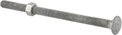 Value Collection - 3/8-16 UNC 6" Length Under Head, Standard Square Neck, Carriage Bolt - Grade 5 Steel, Galvanized Zinc-Plated Finish - All Tool & Supply