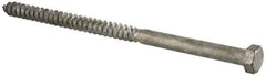 Value Collection - 3/8" Screw, 7" Length Under Head, Steel, Hex Head Lag Screw - Hot Dipped Galvanized, Grade 2 - All Tool & Supply