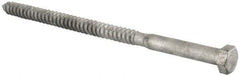 Value Collection - 1/2" Screw, 9" Length Under Head, Steel, Hex Head Lag Screw - Hot Dipped Galvanized, Grade 2 - All Tool & Supply