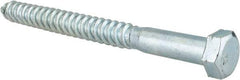 Value Collection - 1/2" Screw, 5-1/2" Length Under Head, Steel, Hex Head Lag Screw - Zinc Plated, Grade 2 - All Tool & Supply