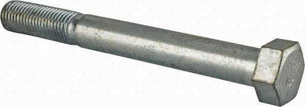 Value Collection - 1-8 Thread, 9" Length Under Head, Steel Hex Head Bolt - Zinc Plated, 1-1/2" Hex, UNC Thread, ASTM A307, Grade 2 - All Tool & Supply