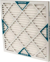 Made in USA - 20" Noml Height x 20" Noml Width x 1" Noml Depth, 80 to 85% Capture Efficiency, Wire-Backed Pleated Air Filter - MERV 13, Synthetic, Integrated Beverage Board Frame, 300 Max FPM, 840 CFM, For Any Unit - All Tool & Supply