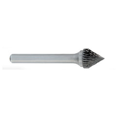 ‎SJ-1 -1/4 x LOC × 1/4 Shank × 2 OAL 60 Degree Cone Carbide Medium Tough Cut Burr - All Tool & Supply