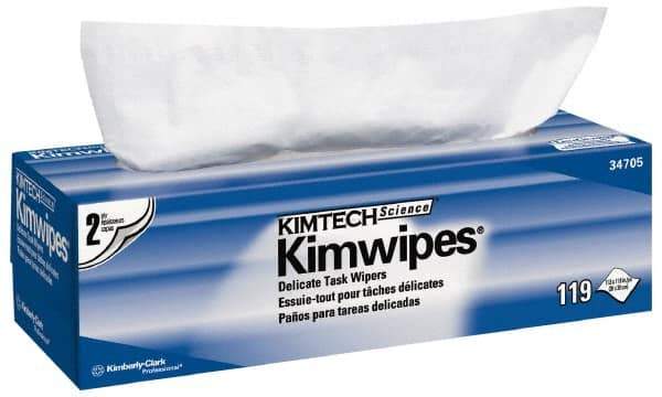 Kimtech - Dry Clean Room/Lab/Critical Task Wipes - Pop-Up, 11-3/4" x 11-3/4" Sheet Size, White - All Tool & Supply