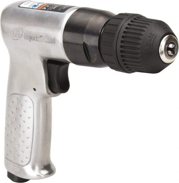 Ingersoll-Rand - 3/8" Keyless Chuck - Pistol Grip Handle, 2,000 RPM, 4 CFM, 0.5 hp, 90 psi - All Tool & Supply