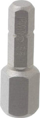 Irwin - 3/8" Hex Screwdriver Bit - 1/4" Drive, 1-1/4" OAL - All Tool & Supply