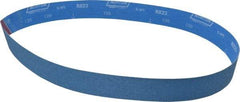 Norton - 2" Wide x 48" OAL, 120 Grit, Zirconia Alumina Abrasive Belt - Zirconia Alumina, Fine, Coated, X Weighted Cloth Backing, Series R823 - All Tool & Supply