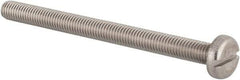 Value Collection - M8x1.25 Metric Coarse, 100mm Length Under Head Slotted Drive Machine Screw - Pan Head, Grade 18-8 & A2 Stainless Steel, Uncoated, Without Washer - All Tool & Supply